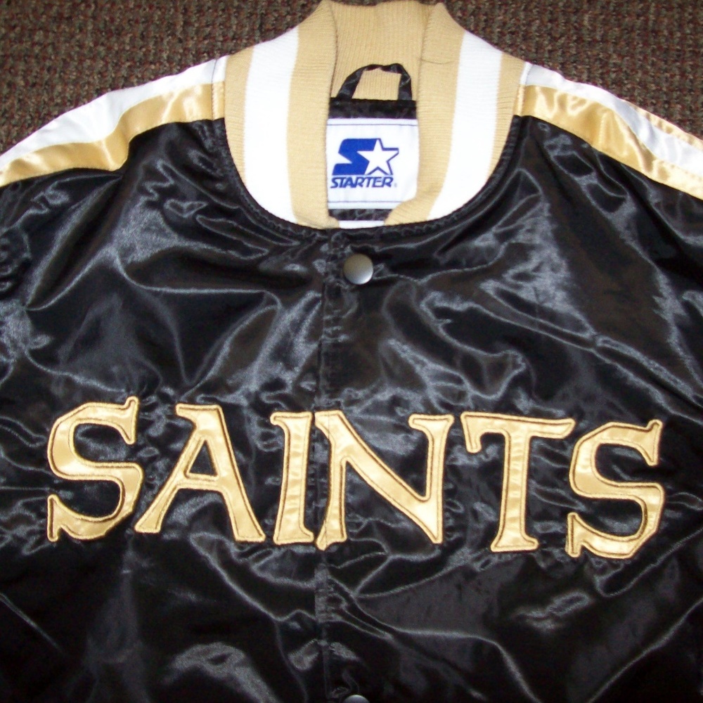 NEW ORLEANS SAINTS Starter Snap Down Jacket 2X